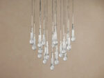 GV Soltaire Glass Chandelier in Nickel - Image 6
