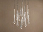 GV Soltaire Glass Chandelier in Nickel