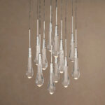 GV Soltaire Glass Chandelier in Nickel