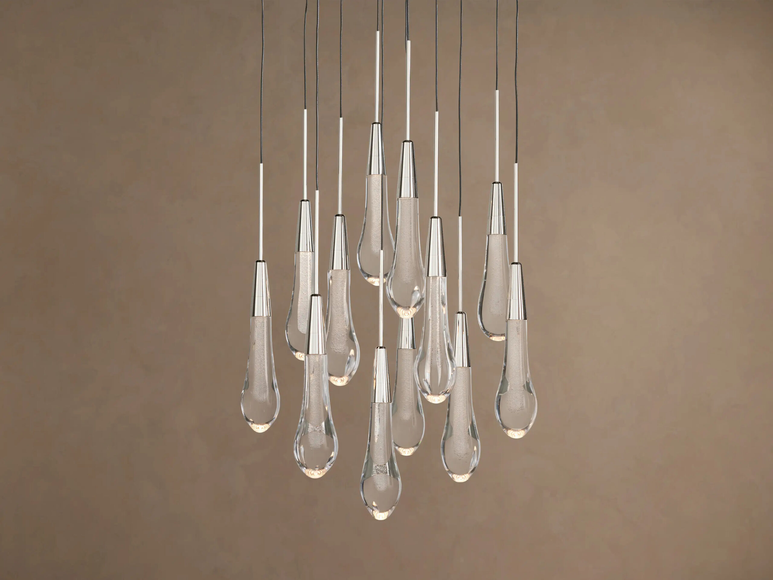 6610031H208_BTD260117 GV Soltaire Glass Chandelier in Nickel - Image 1