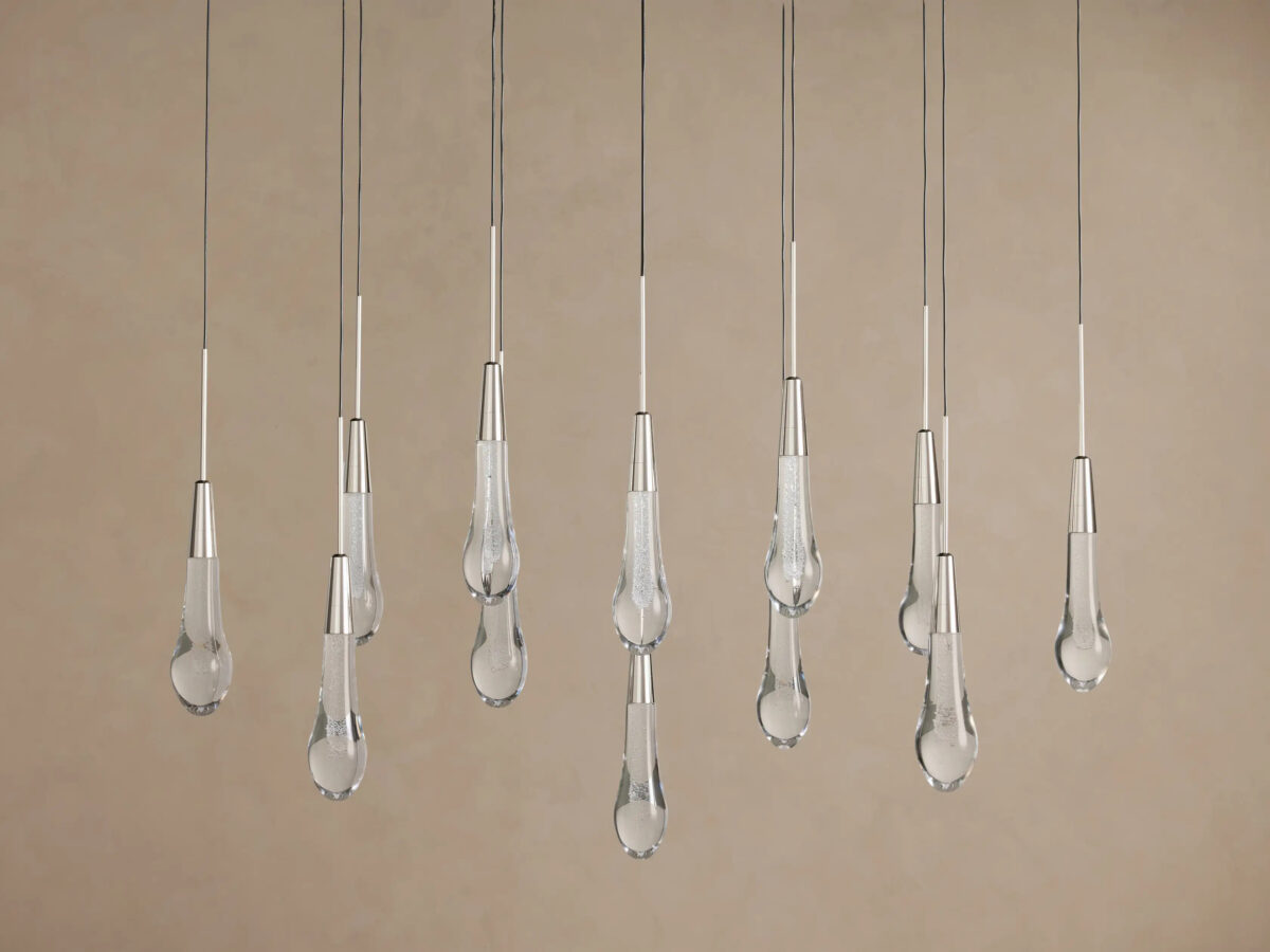 GV Soltaire Glass LED Chandelier in Nickel - Image 2