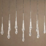 GV Soltaire Glass LED Chandelier in Nickel