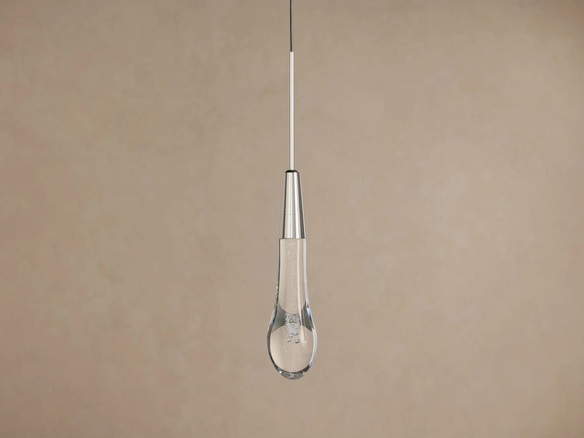 GV Soltaire Nickel Glass Pendant LED Light - Image 2
