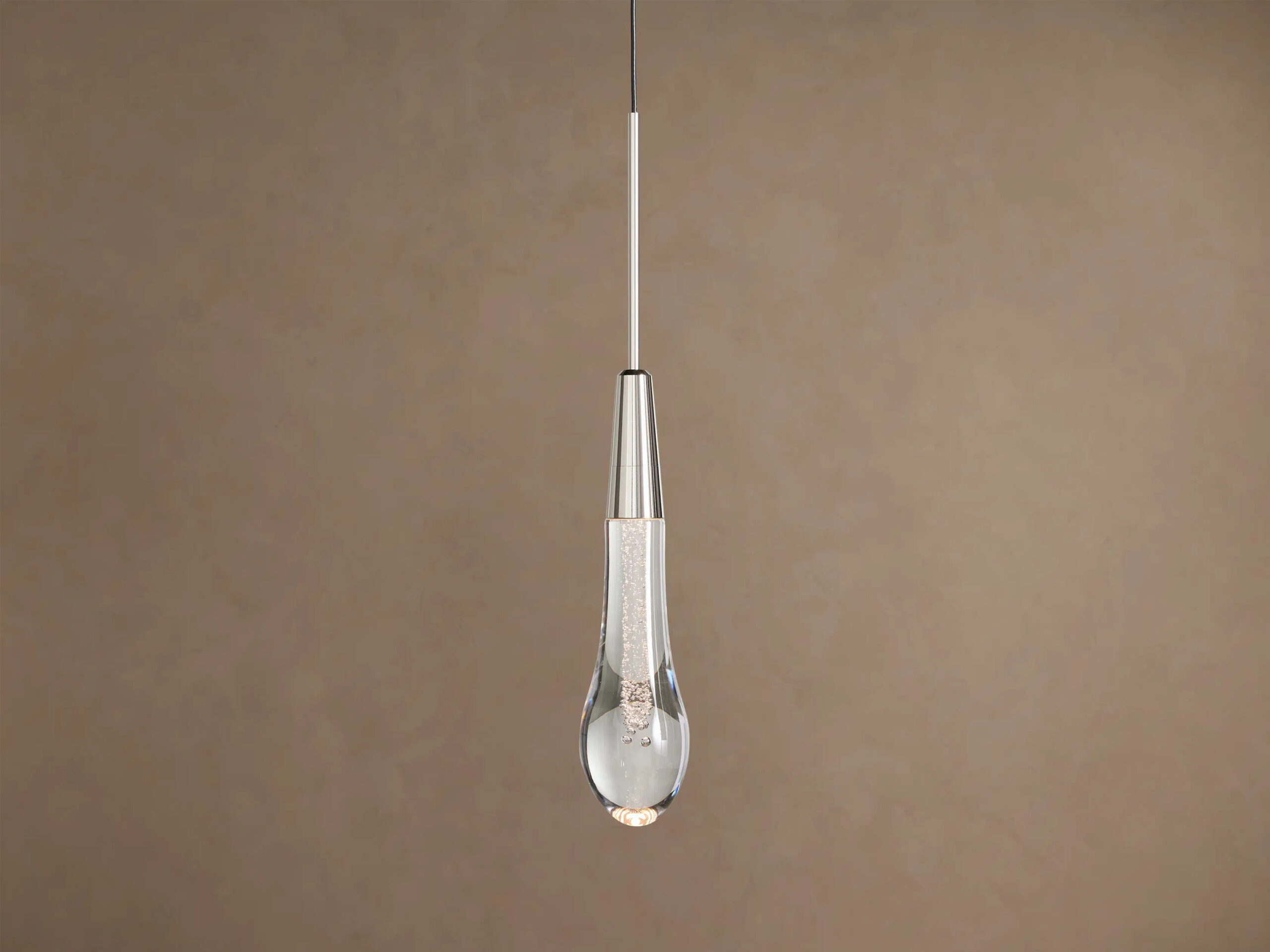 6610031H210_BTL260118 GV Soltaire Nickel Glass Pendant LED Light - Image 1