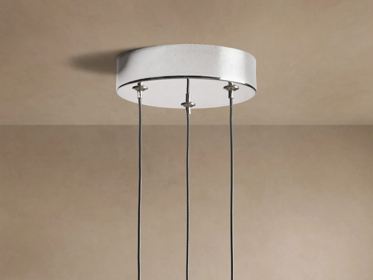 GV Soltaire Nickel LED Pendant with Seeded Glass - Image 4