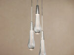 GV Soltaire Nickel LED Pendant with Seeded Glass - Image 3