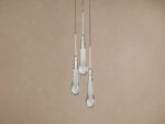 GV Soltaire Nickel LED Pendant with Seeded Glass - Image 2