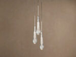 GV Soltaire Nickel LED Pendant with Seeded Glass