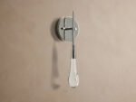 GV Soltaire Modern Nickel Sconce with Seeded Glass - Image 2