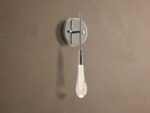 GV Soltaire Modern Nickel Sconce with Seeded Glass