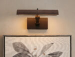 GV Bronze Picture Light Leather Wrapped LED Sconce