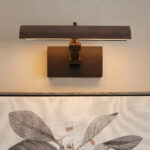 GV Bronze Picture Light Leather Wrapped LED Sconce