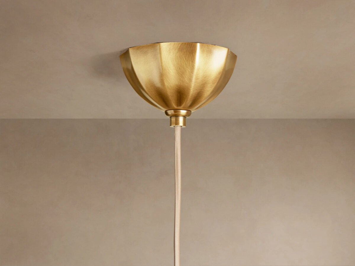 GV Agnes Brass Glass Pendant 12 Inch - Image 4