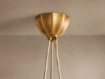GV Brass Chandelier with Cream Glass Globes - Image 4