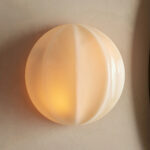 GV Brass Glass Sconce Agnes Clamshell Wall Light