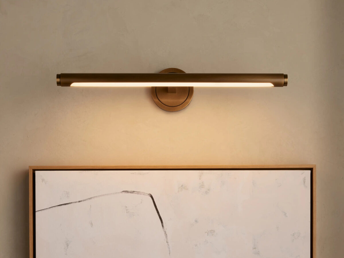 GV Brass Picture Light Sconce with Smooth LED Bar - Image 6