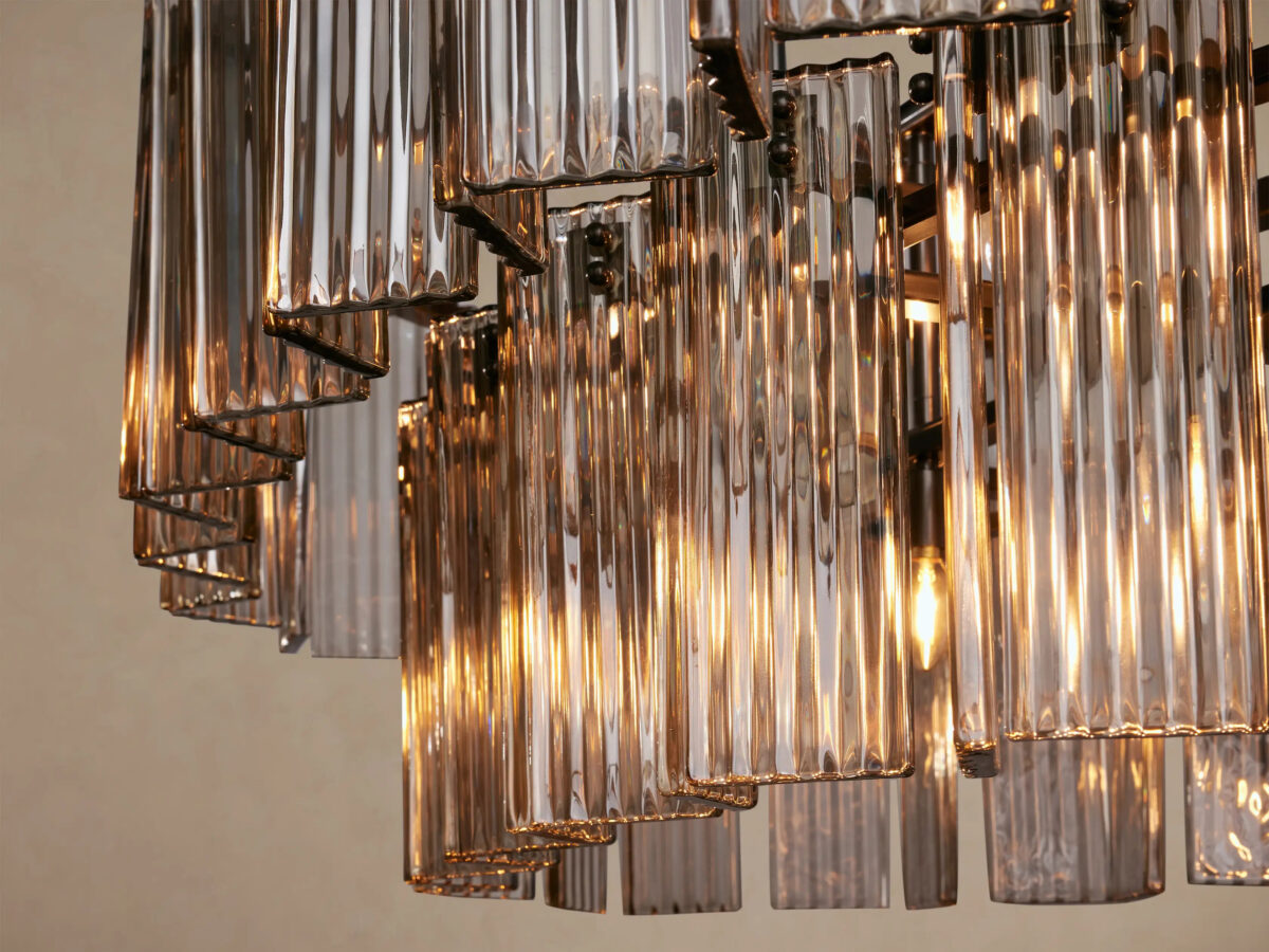 GV Glass Chandelier Oval Tiered 63 Inch - Image 23