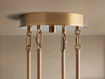 GV Delsie Glass Chandelier Smoke Brass 48 Inch - Image 4