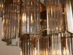 GV Delsie Glass Chandelier Smoke Brass 48 Inch - Image 3