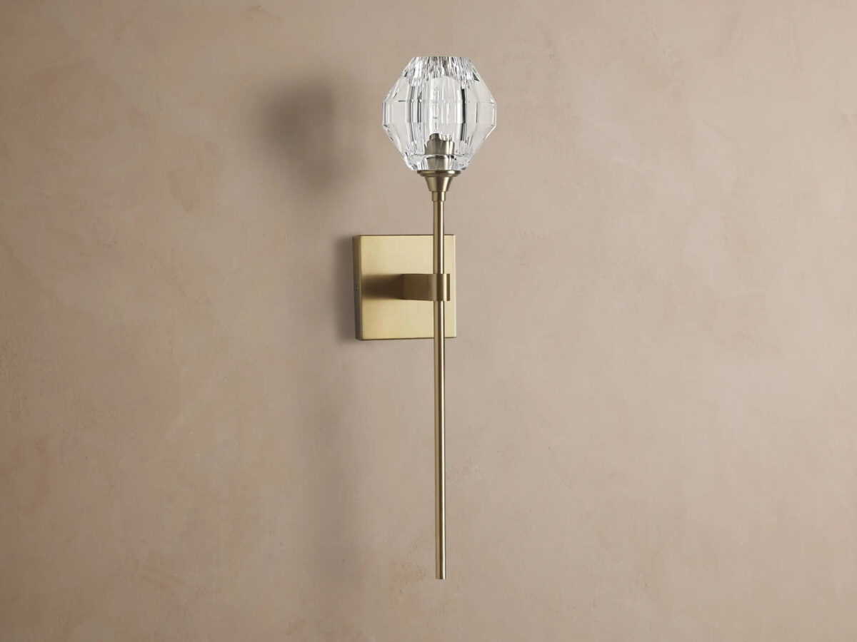 GV Amoroso Crystal Wall Sconce in Gold - Image 2