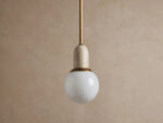 GV Marble Globe Pendant in Beige Coralle - Image 2