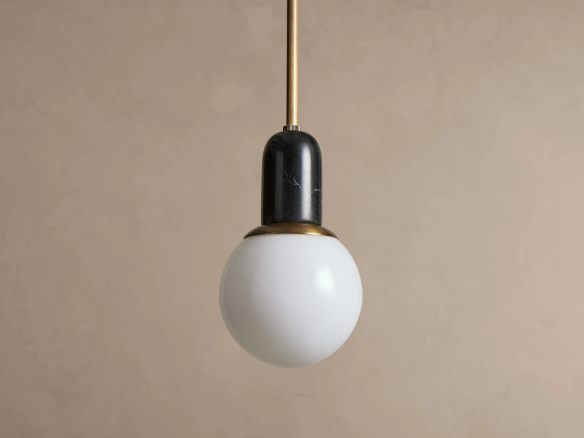 GV Marble Globe Pendant in Beige Coralle - Image 7