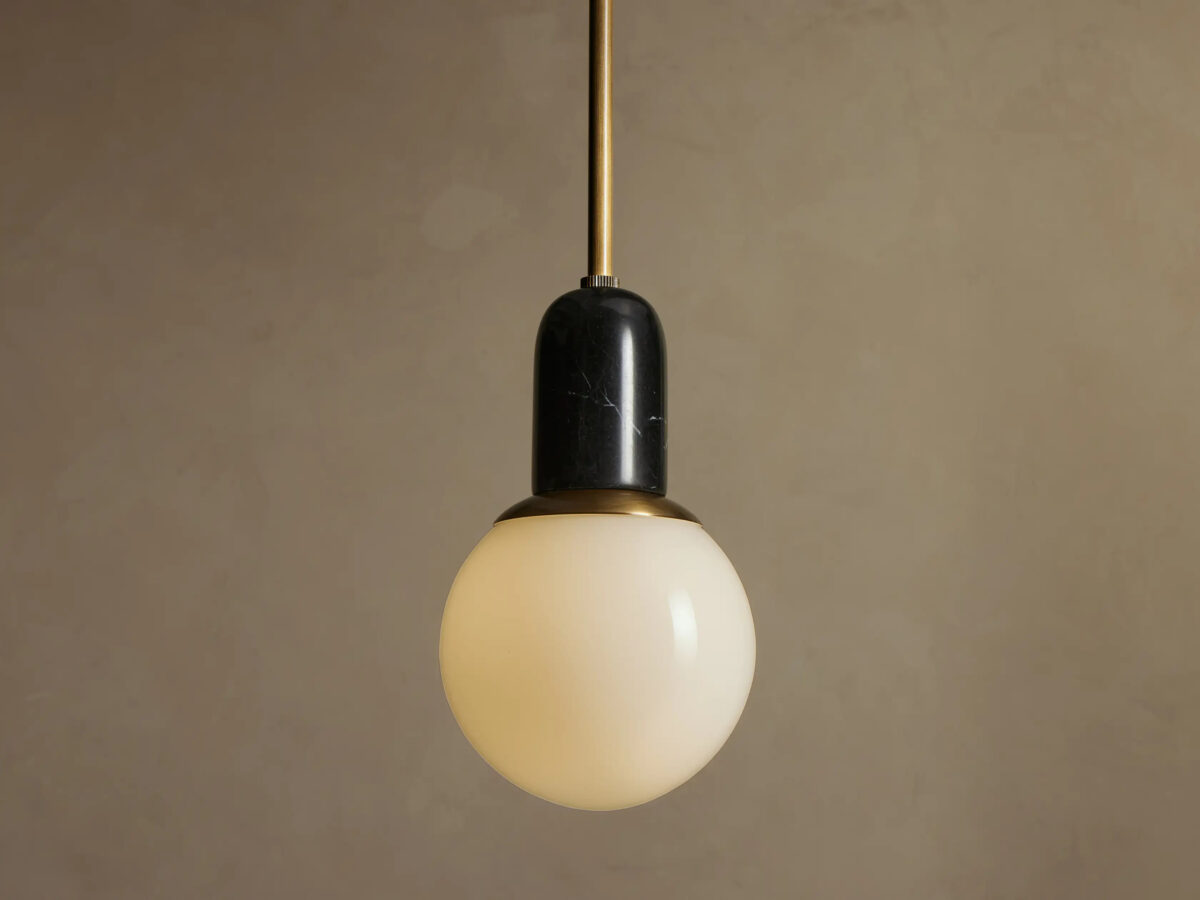 GV Marble Globe Pendant in Beige Coralle - Image 6