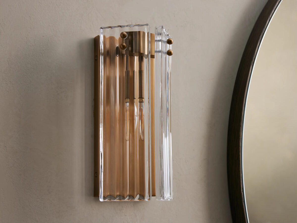 GV Delsie Reeded Glass Sconce in Smoke Bronze - Image 11