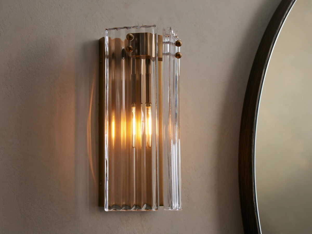 GV Delsie Reeded Glass Sconce in Smoke Bronze - Image 10