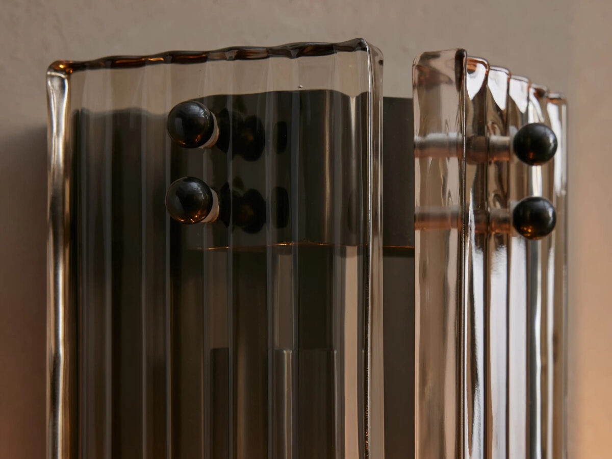 GV Delsie Reeded Glass Sconce in Smoke Bronze - Image 3