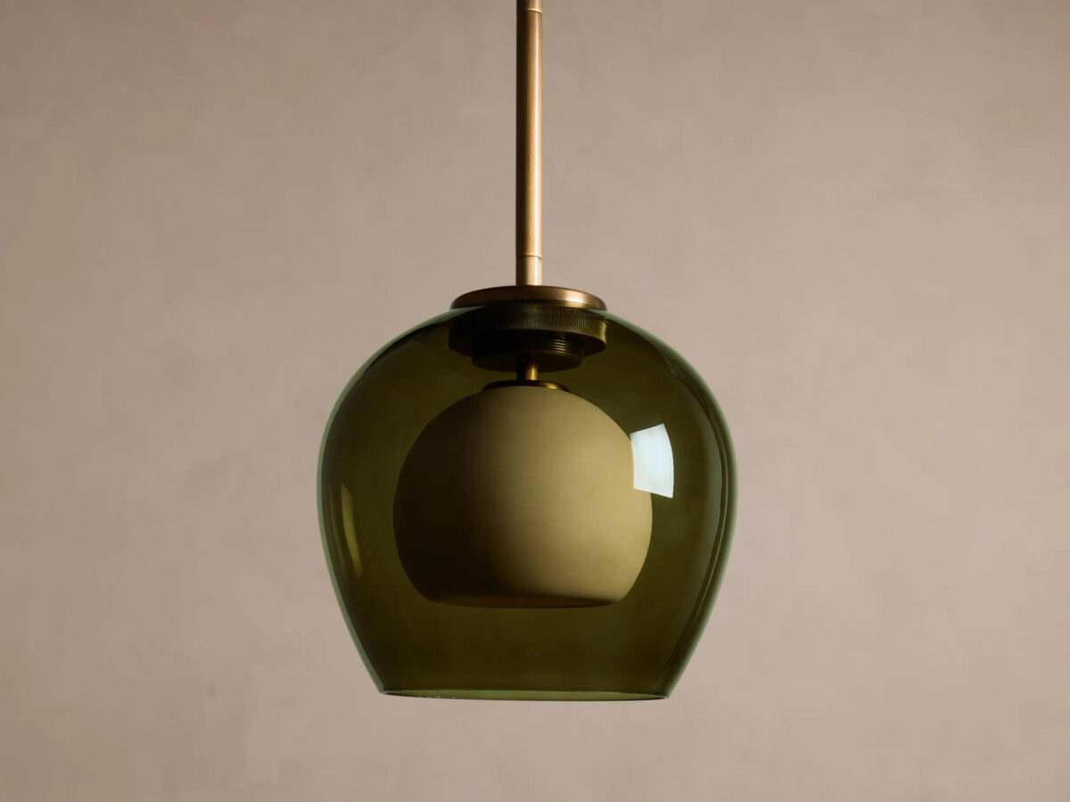 GV Romy Modern Glass Pendant 20 Inch Green - Image 10