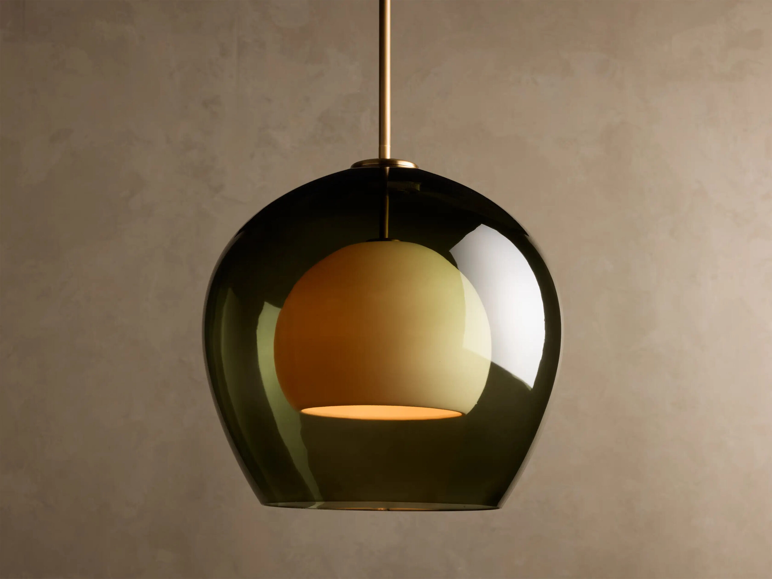 6610031H300_CV260504 GV Romy Modern Glass Pendant 20 Inch Green - Image 1