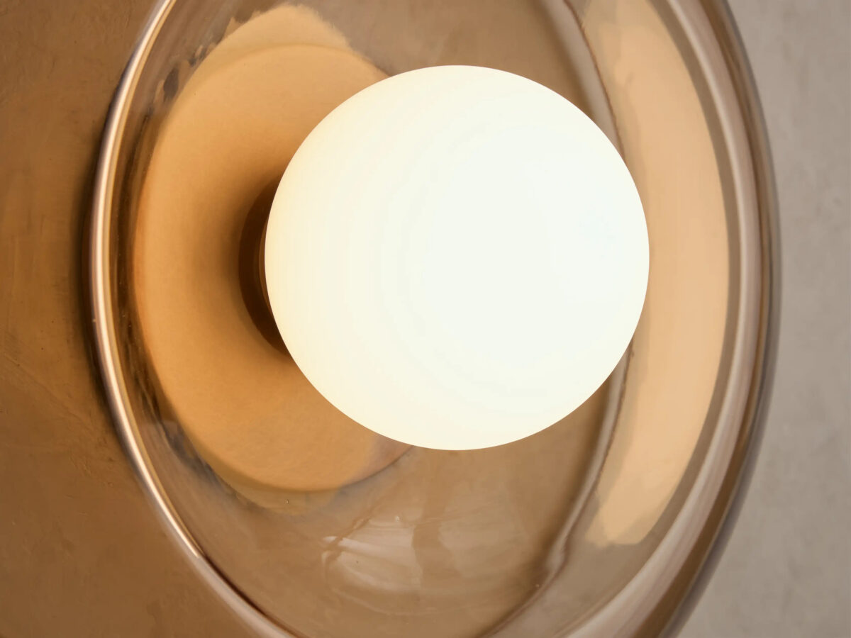 GV Modern Glass Sconce Brown Glass Wall Light - Image 2