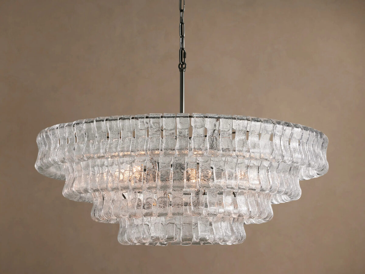 GV Ghiaccio Round Glass Chandelier - Image 44
