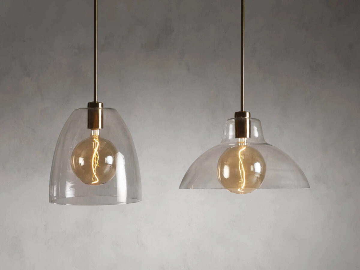 GV Glass Pendant Light Bauer Dome with Bulb - Image 6