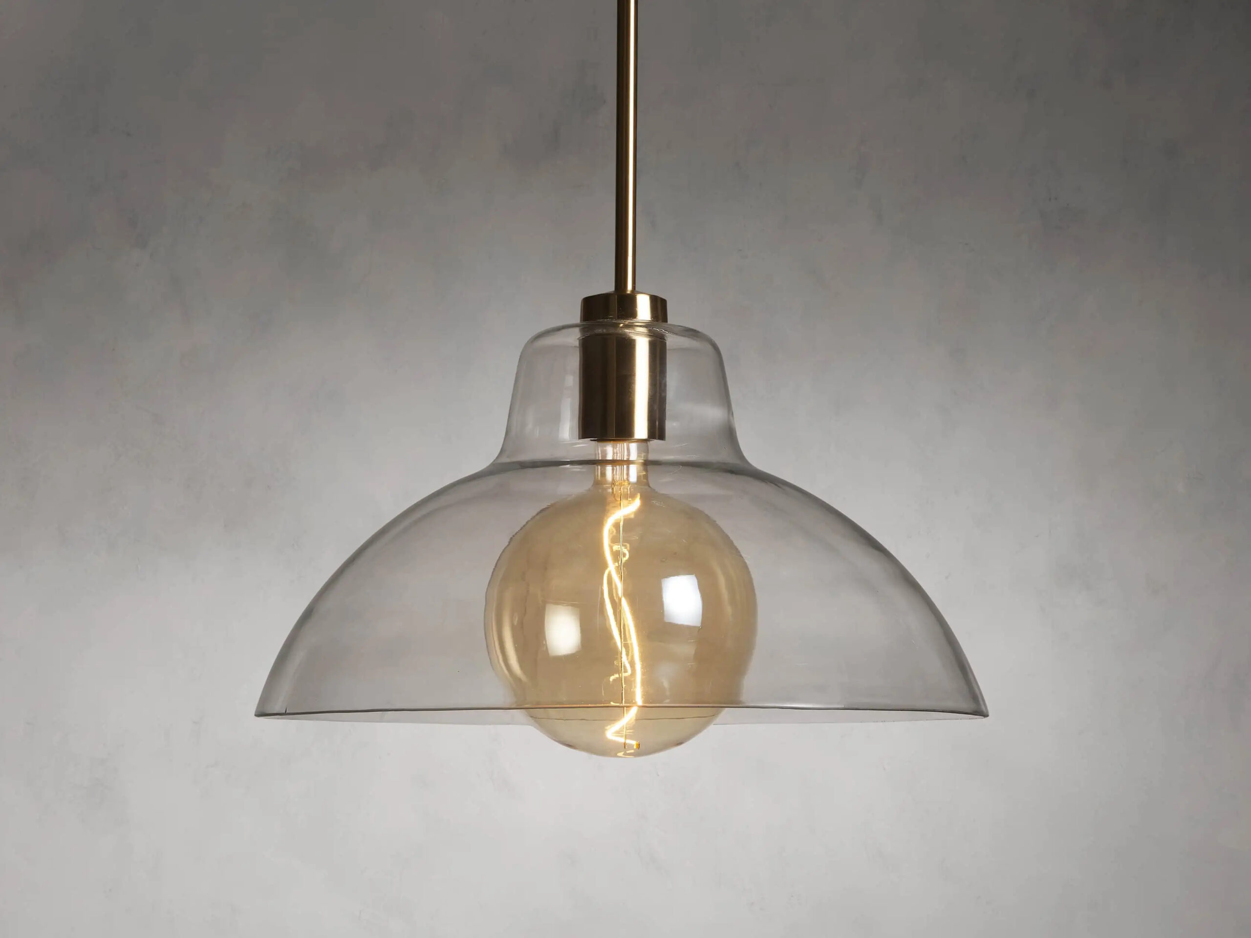 6610031H321KT_CA211201 GV Glass Pendant Light Bauer Dome with Bulb - Image 1