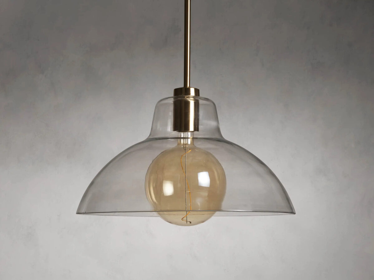 GV Glass Pendant Light Bauer Dome with Bulb - Image 2