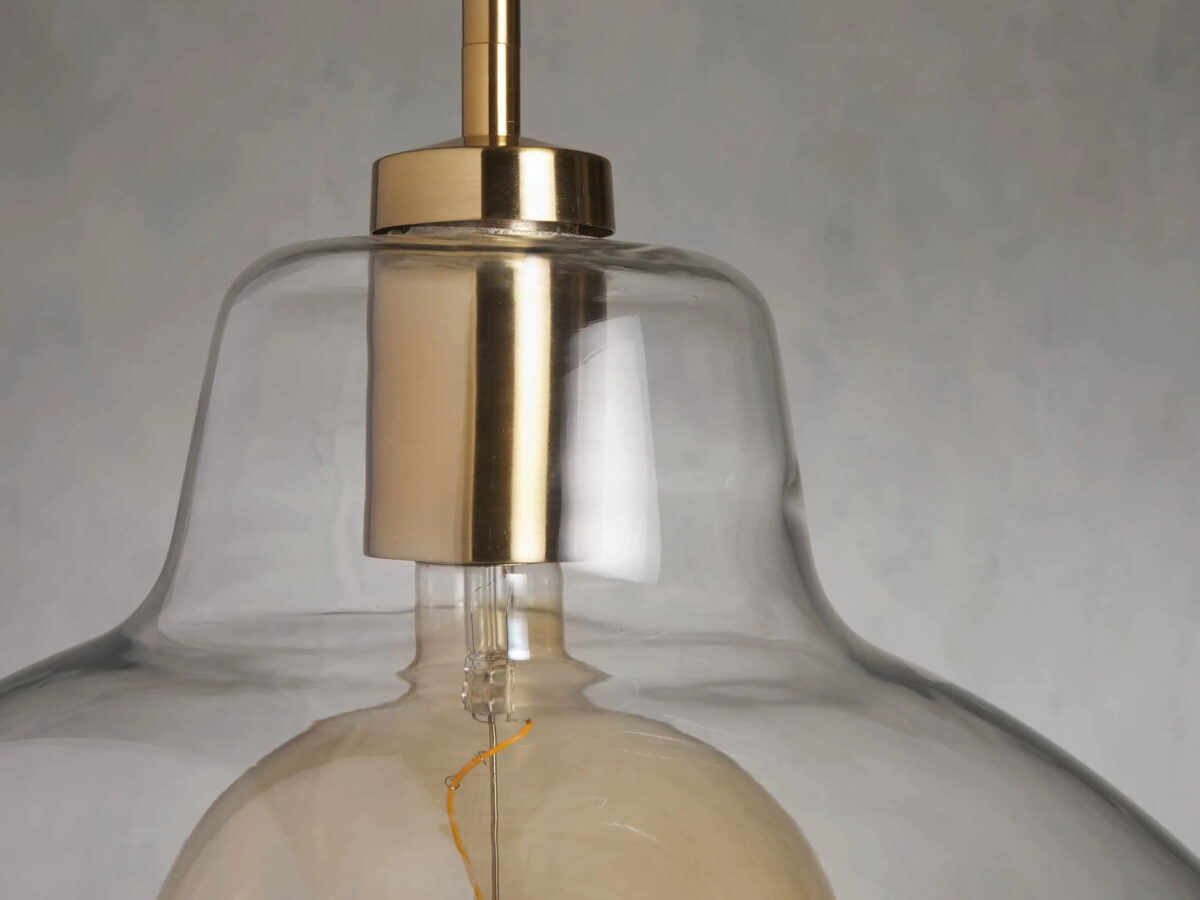 GV Glass Pendant Light Bauer Dome with Bulb - Image 3