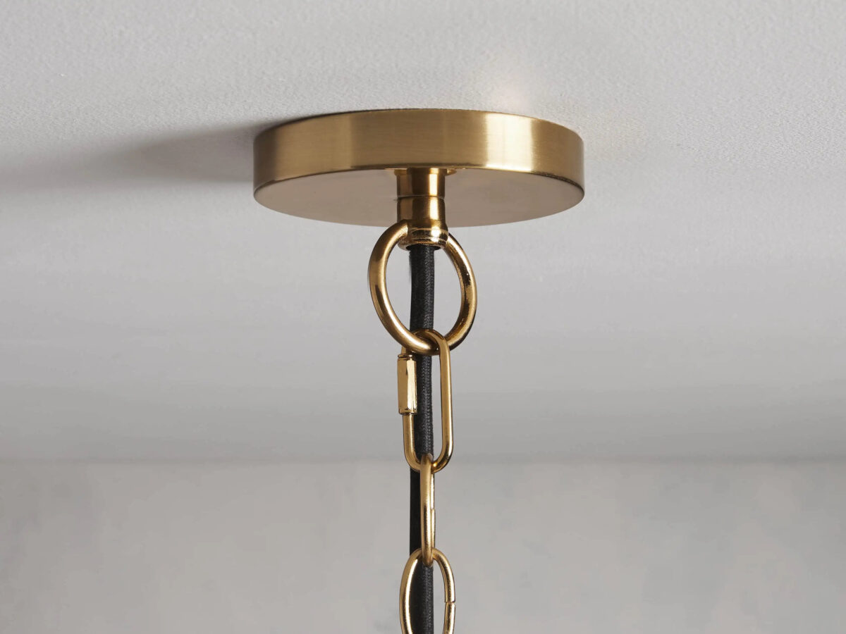 GV Bauer Glass Dome Pendant in Clear Glass and Brass Finish - Image 3
