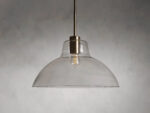 GV Bauer Glass Dome Pendant in Clear Glass and Brass Finish - Image 2