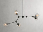 GV Noella Bronze Chandelier with Glass Globe Shades