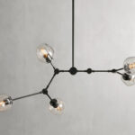 GV Noella Bronze Chandelier with Glass Globe Shades