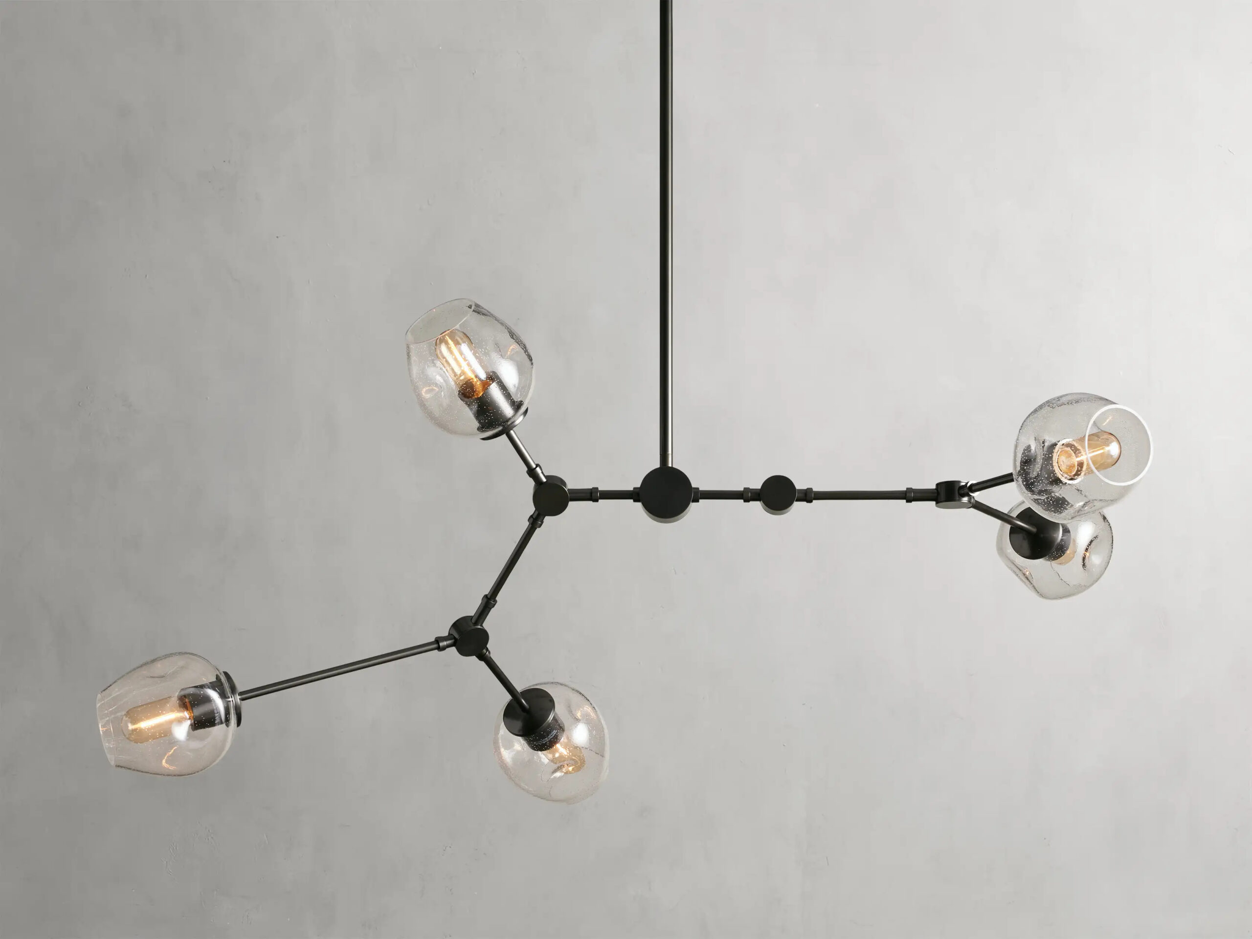6610031H325_BF211117 GV Noella Bronze Chandelier with Glass Globe Shades - Image 1