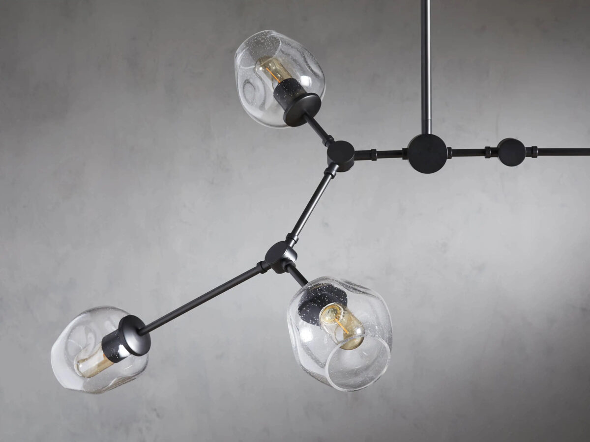 GV Noella Bronze Chandelier with Glass Globe Shades - Image 3