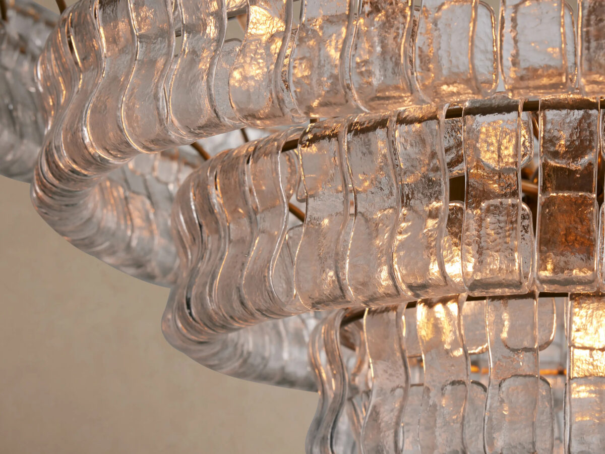 GV Ghiaccio Round Glass Chandelier - Image 42