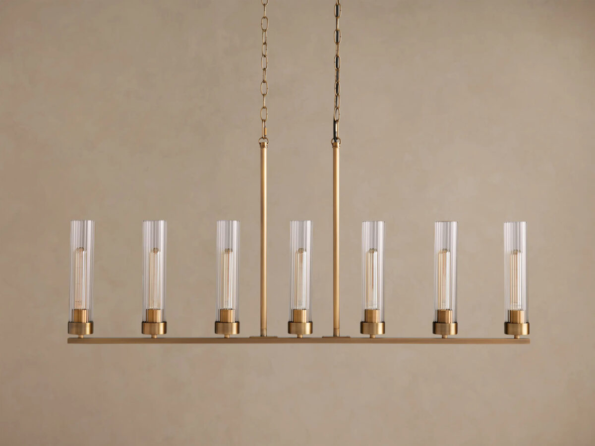 GV Andreas brass linear light 8 Light Chandelier - Image 6