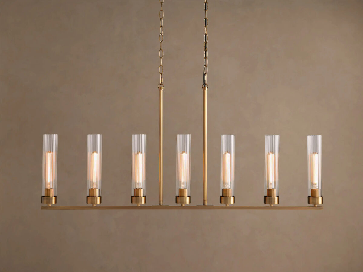 GV Andreas brass linear light 8 Light Chandelier - Image 5