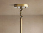 GV Brass Glass Pendant with Clear Fluted Shade - Image 4