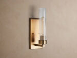 GV Brass Wall Sconce with Fluted Glass Shade - Image 2