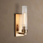 GV Brass Wall Sconce with Fluted Glass Shade